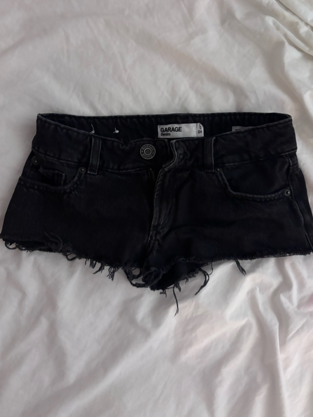 Garage Black Denim Jeans Shorts